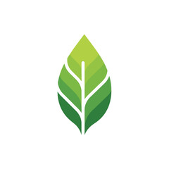 A modern, geometric green leaf logo with various shades of green on a white background.