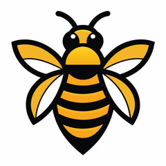 Honey Bee Logo Design on White Background