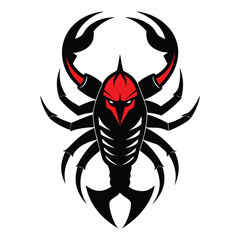 Scorpion Logo Design in Minimal Silhouette Style
