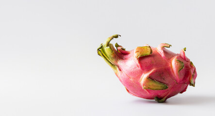 dragon fruit on white background