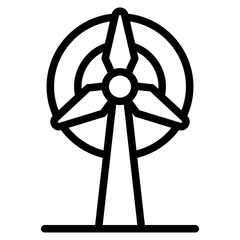 Wind turbines icon in vector illustration