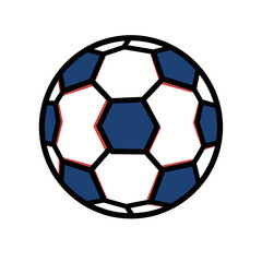Obraz premium A simple, stylized illustration of a classic soccer ball with hexagonal and pentagonal panels.