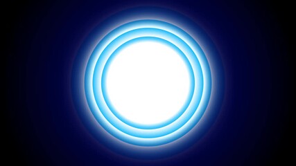 Glow effect animate light wave transition black background. Blue motion graphic circle center. Effect light beam. social media - Powered by Adobe