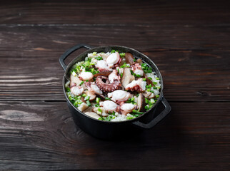 Octopus Rice Bowl with Chives