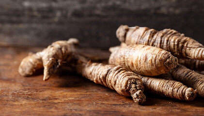 deodeok, mountain herb whose roots have restorative properties, Warm herbal tea