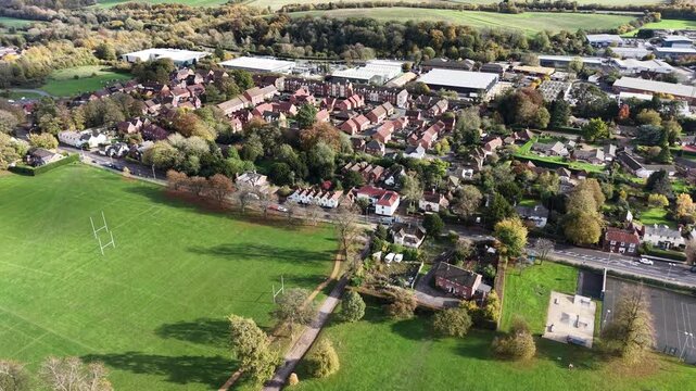 Alton in Hampshire from an elevated position including Anstey Park and the town centre
