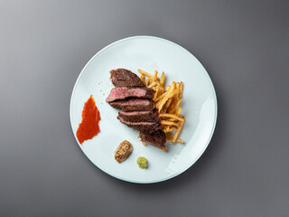 beef steak on a plate