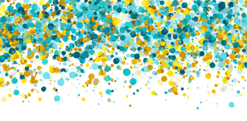 Colorful abstract artwork of overlapping circles, various sizes and colors, floating on black