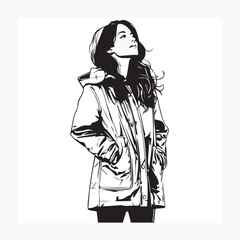 girl wearing a jacket