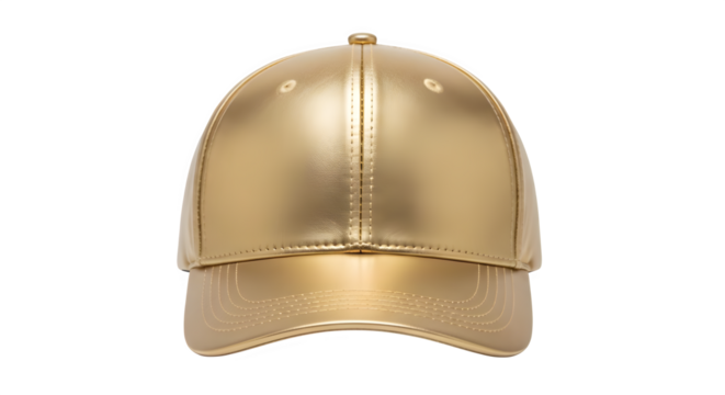 Stunning golden baseball cap, the ultimate statement piece for sports, fashion, and urban lifestyle brands seeking a touch of luxury