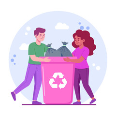 Visual for waste management, recycling services, or corporate social responsibility (CSR) initiatives