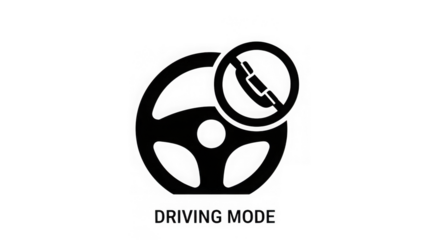 Driving Mode Icon No Phone While Driving Safety Symbol