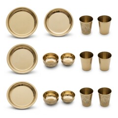 Gold Plated Dinnerware Set.