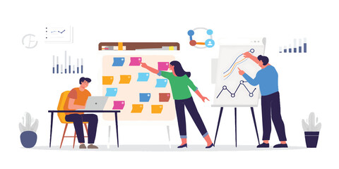 Team Collaborating on Strategy and Project Planning