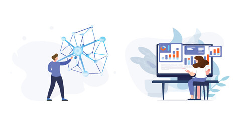 Illustrative Concept of Networked Data Systems and Business Analytics Dashboard