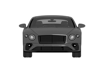 car isolated on transparent background, 3d illustration, cg render