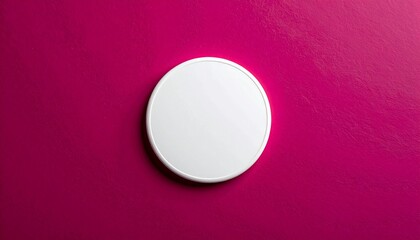 White Circular Podium on Vibrant Magenta Background.
