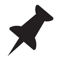 Push pin icon map marker location symbol for pinning notes reminders and navigation vector illustration