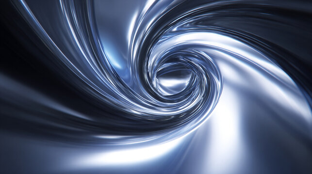 silver spiral glows against a dark backdrop, symbolizing focus, clarity, and energy. The abstract design conveys precision, flow, and the pursuit of mental concentration.