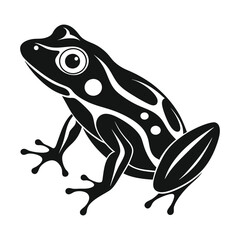 Minimal Frog Head Logo Design in Silhouette Style