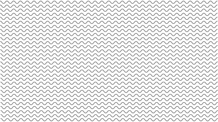 Seamless Wavy Line Pattern on White Background