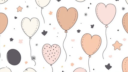 Heart Balloon Pattern