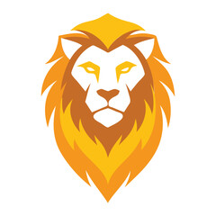 Modern Lion Mascot Logo Design Illustration