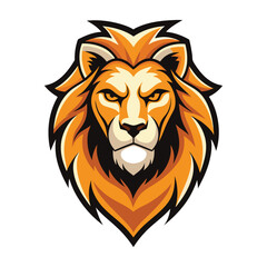 Modern Lion Mascot Logo Design Illustration