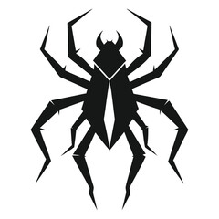 Insect Silhouette Vector on White Background