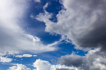 Obraz premium The vast blue sky and clouds sky background.