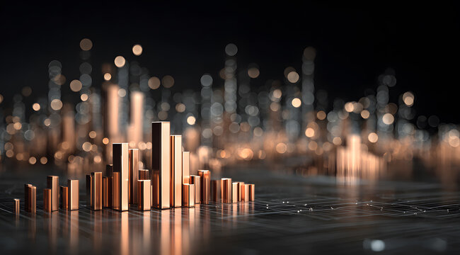 Integration of financial charts and urban architecture