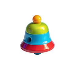Fototapeta premium A colorful toy bell with a green top