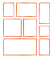 Vector luxury photo frame border design. Picture Frame Vector Art - Set of square frames vector.