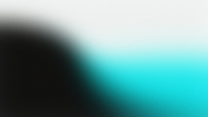 Fototapeta premium Abstract gradient background featuring teal white and black color palette