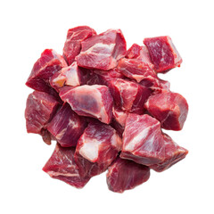 A pile of raw meat with a lot of fat