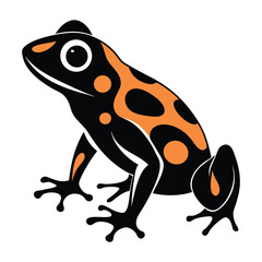 Modern Frog Design Illustration on White Background