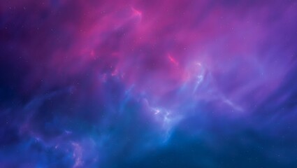 Vibrant cosmic nebula with swirling pink and blue hues