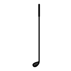 Simple Black Silhouette Icon of a Golf Club or Iron, Sports and Leisure Equipment Vector