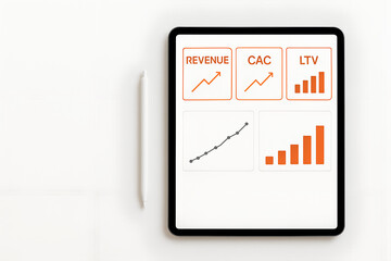 Digital Business Growth Metrics on Tablet