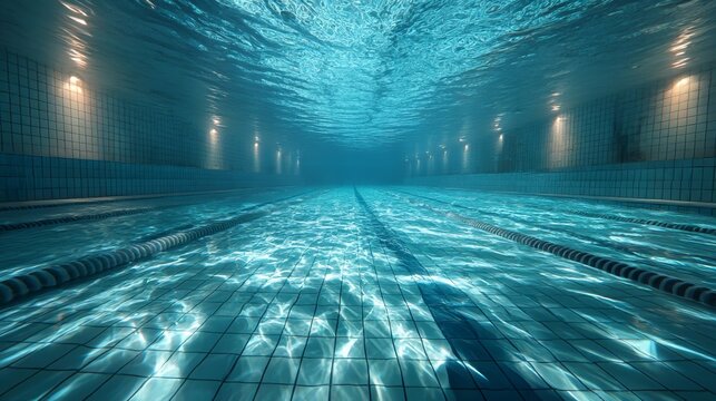 underwater an olympic swimming pool