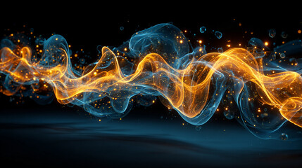 chemical reaction forming vibrant, glowing abstract shapes. Perfect for visuals representing science, chemistry, energy, experimentation, and futuristic experimentation concepts.