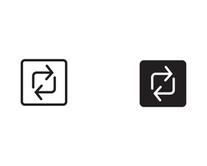 Retweet icon set in two styles . Repost icon vector . Share post icon