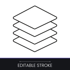Stacked Layers Outline Icon