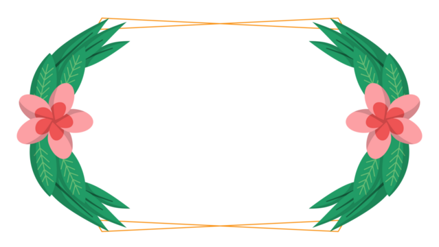 Floral frame with pink flowers and green leaves perfect for invitations, greeting cards, wedding stationery, social media posts, and web design. - Powered by Adobe