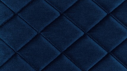 Obraz premium Close-up of dark blue quilted fabric