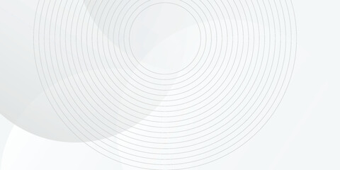 White geometric abstract background overlap layer on bright space with lines effect decoration. Modern graphic design element circles style concept © SILVER