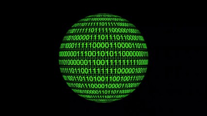 digital technology background with binary code and global data concept - Powered by Adobe