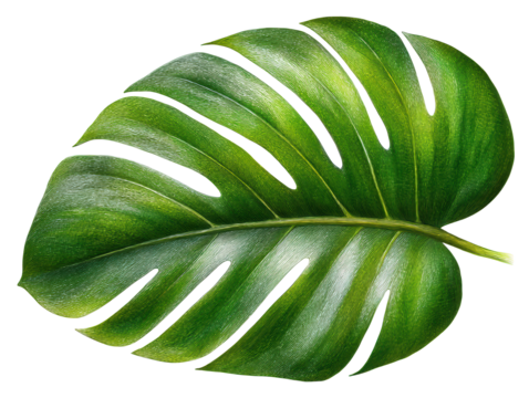 Vibrant Green Heartshaped Leaf White Background