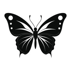 Elegant Butterfly Silhouette Illustration Decorative Design