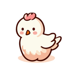 Illustration of a chicken on an isolated white background